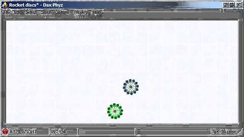 Unbalanced Rocket Discs - Dax Phyz simulation