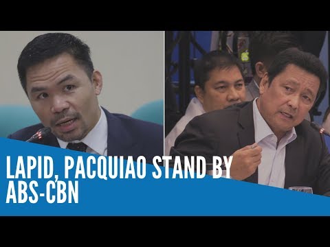 Lapid, Pacquiao stand by ABS-CBN