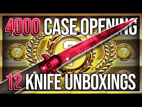 12 KNIFE UNBOXINGS IN 1 VIDEO (4000 CASE OPENING)