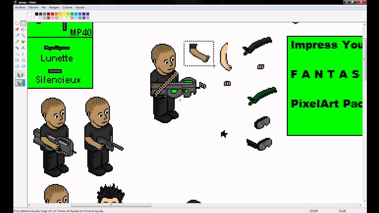 como poner le arma a habbo - YouTube