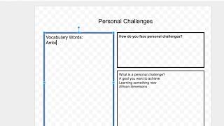 Google Drawings Graphic Organizer