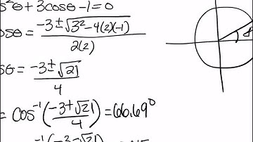 Example 2 solving a trig equation with the quadratic formula