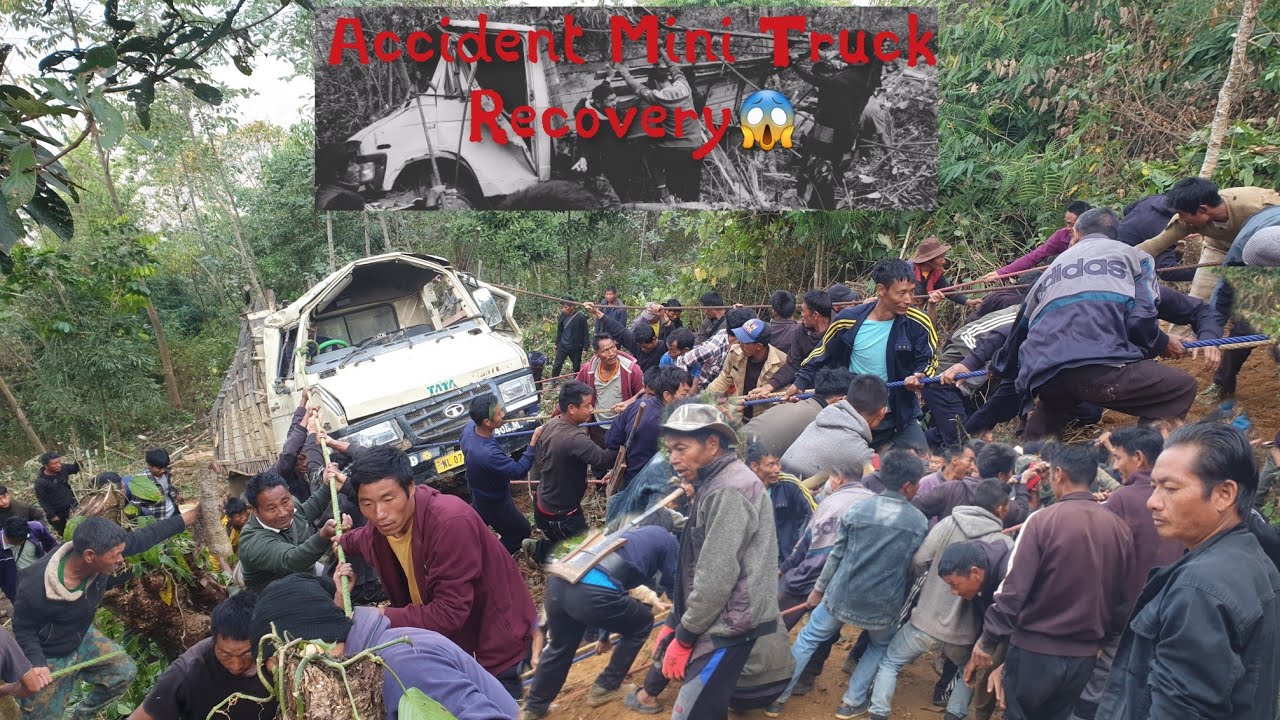 Recovering Mini Truck By The Villagers With Local Techniques 😊#sangdak #village#tuensang#nagaland 