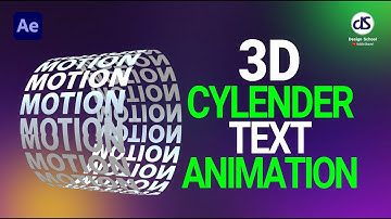 After effects Create Stunning 3D Cylinder Text Animation