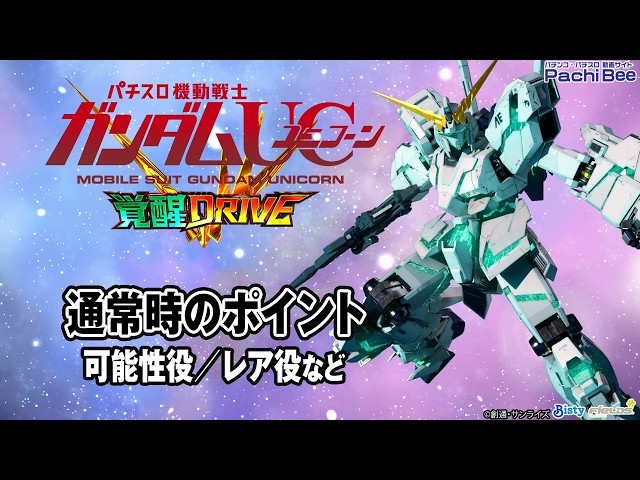 Lパチスロ 機動戦士ガンダムユニコーン 覚醒DRIVE】通常時のポイント