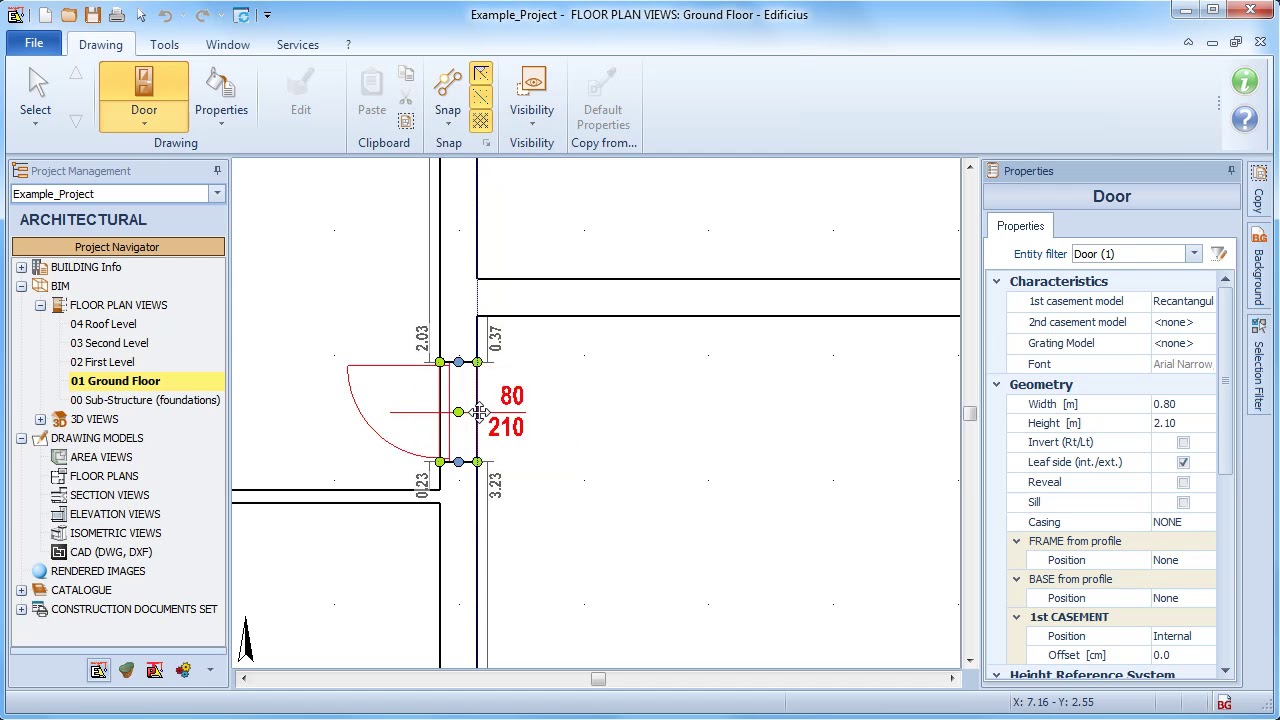 Tutorial de Edificius - El Dibujo de la Puerta - ACCA software - YouTube