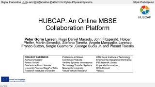 MBSE 2020: ACOSIM & HUBCAP  by Georgia Soulioti & Peter Gorm Larsen