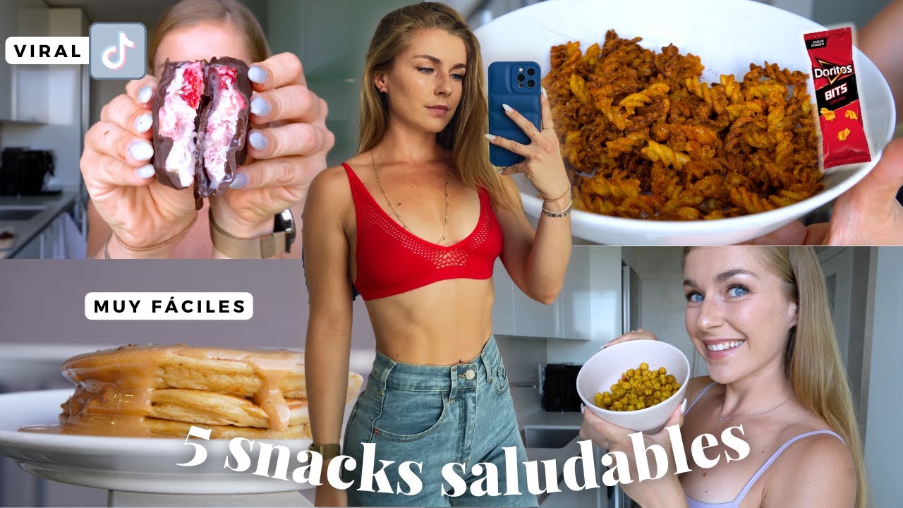 5 Snacks Altos en Proteína 💪🏻🌿 Mis Recetas Favoritas Para Perder Grasa:  Saludables y Fáciles 