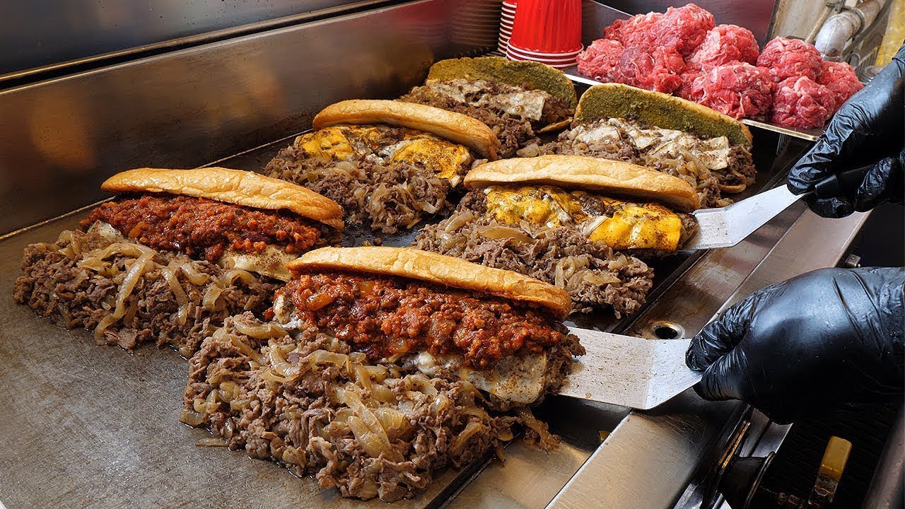 American style meat bomb double cheese sandwich