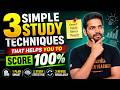 💯 3 Simple Study Techniques to Score 100% in Exams 🔥 | By Subbarao Sir