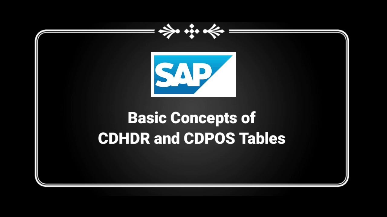 SAP Basic Concepts of CDHDR and CDPOS Tables Part 5MM02 multiple