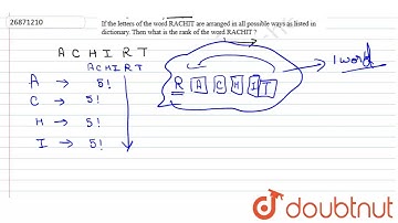 If the letters of the word \