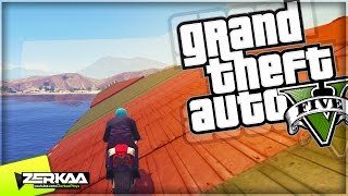 BIKE WALLRIDE ACROSS THE LAKE | GTA 5 Funny Moments | E570 (GTA 5 PS4)