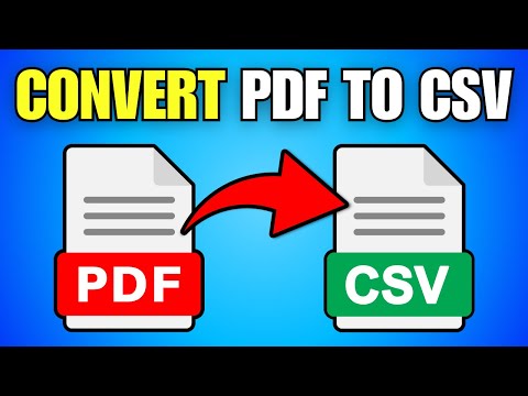 How To Convert PDF Into CSV File (Step By Step)