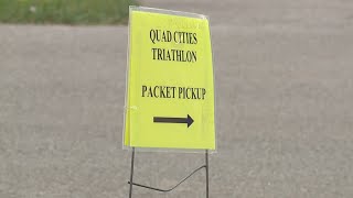 Setup begins for last Quad Cities Triathlon
