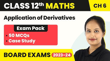 Class 12 Maths Chapter 6 MCQ (50 Solved) | Application of Derivatives Class 12 MCQ 2022-23