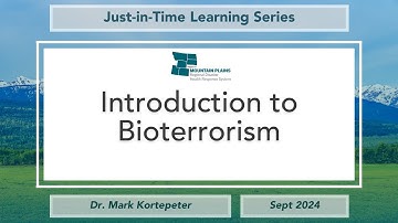 JIT Learning Series | Introduction to Bioterrorism