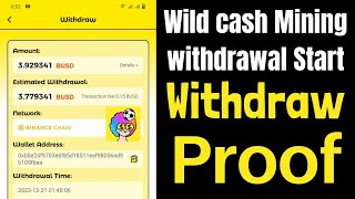 Wild Cash withdrawal process || Wild cash Mining withdrawal Start | wild cash app