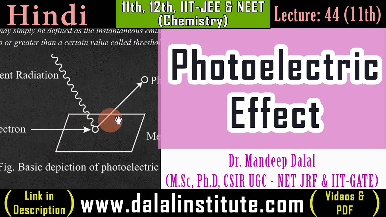 Photoelectric Effect Class 11th Lecture 44 YouTube
