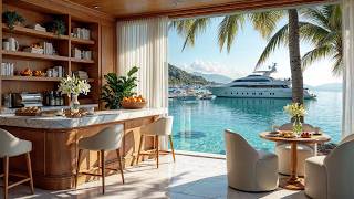 Gentle Jazz By Seaside At Peaceful Morning | Smooth Jazz Music With Peaceful For Good Mood