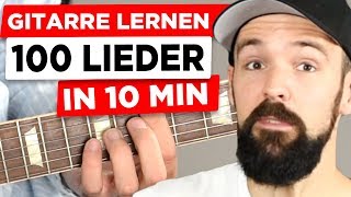 gitarre lernen - 100 lieder in 10 min - fr anfnger & auf deutsch