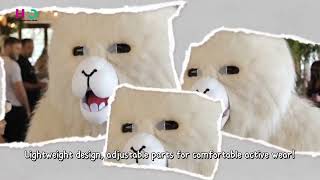 Bring a quirky animal character to life with this Beige Llama Furry Costume screenshot 2