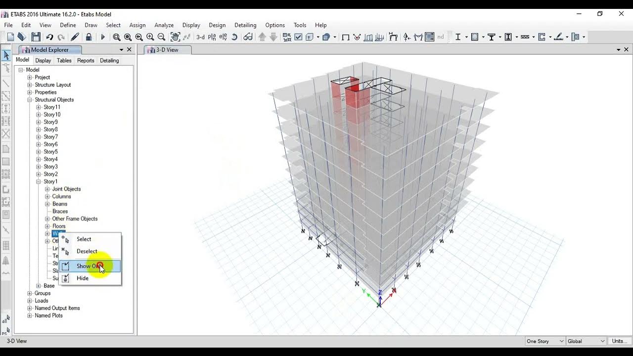 104 Check Design of Wall ETABS شرح الايتابس الجزء الثامن YouTube