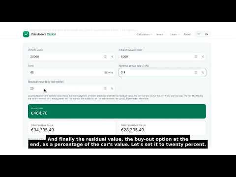 Car Leasing Calculator (Portugal)