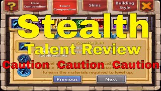 Castle Clash Stealth Talent Review