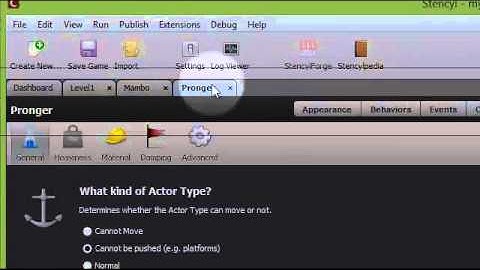 create my first game in stencyl using  the crush course kit