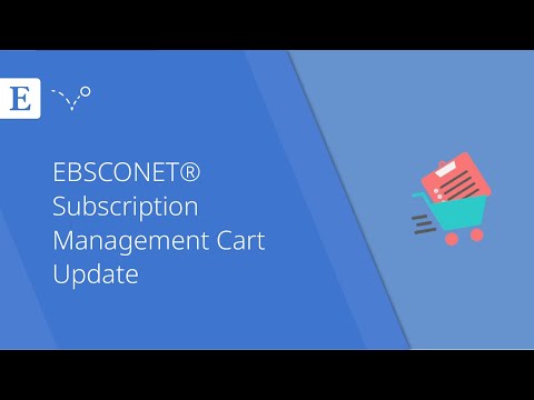 EBSCONET® Subscription Management Cart Update