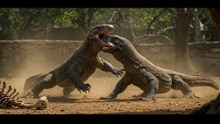 King Komodo Dragon Vs. King Komodo Dragon Attacking