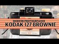 MODERN PHOTOGRAPHER TRIES 127 BROWNIE.