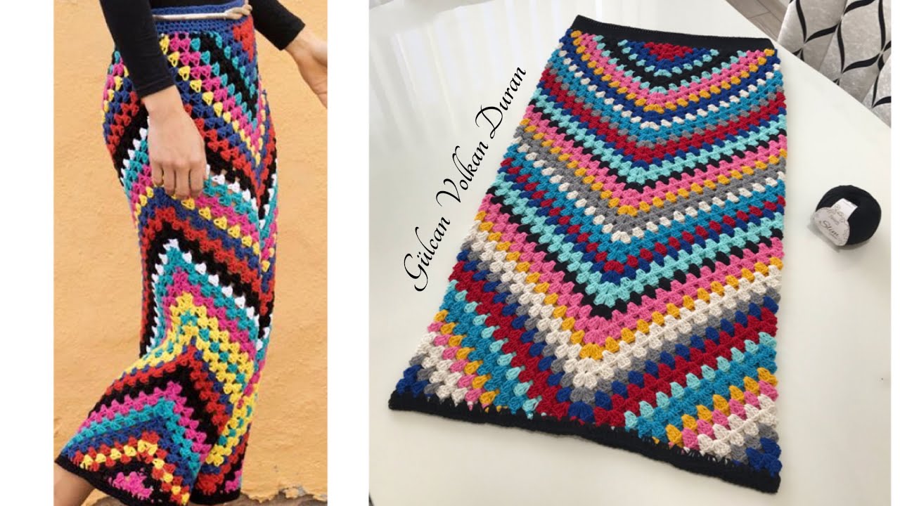 Bahara Hazırlık Tığ İşi Örgü Etek Yapımı ( Easy knit skirt ) - Part 1