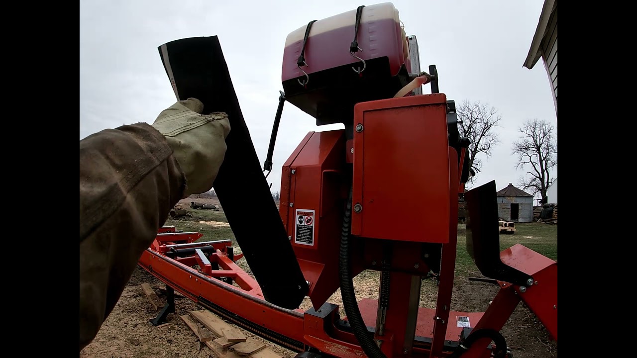 Diesel Drip makes easy clean up Wood Mizer LT35 HD portable sawmill daily maintenance