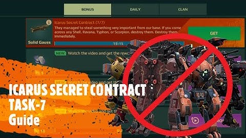 WAR ROBOTS MERCENARY TOWN EVENT || ICARUS SECRET CONTRACT || TASK-7 || GUIDE