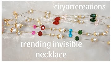 Trending invisible chain necklace. #diy #handmadejewelry #invisiblechains #invisiblenecklace