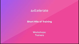 Workshops Series Ep.4 - Trainers