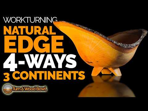 Woodturning Natural Edge Bowl – 4-Way Collab