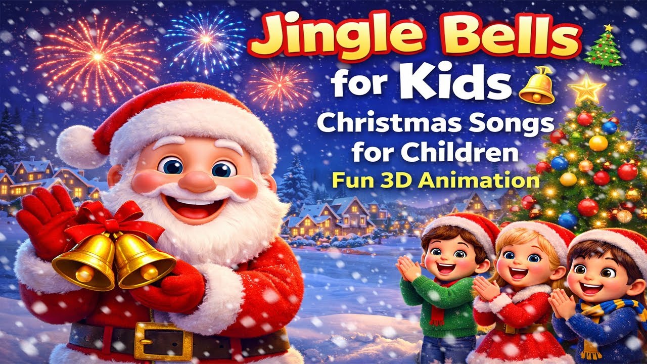 Jingle Bells for Kids 🎄 | Christmas Songs for Children | Fun 3D ...