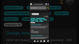 How to Identify Top Awarded Teams in Robot Stats App for VEX VRC and VEX IQ | Step-by-Step Guide screenshot 4