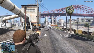 GTA 5 - Secret Merryweather Base Massacre   Ten Star Escape