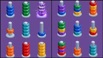 Nuts Sort Master Walkthrough 7, ios Gameplay Simulator Think Brain Puzzle Android Games