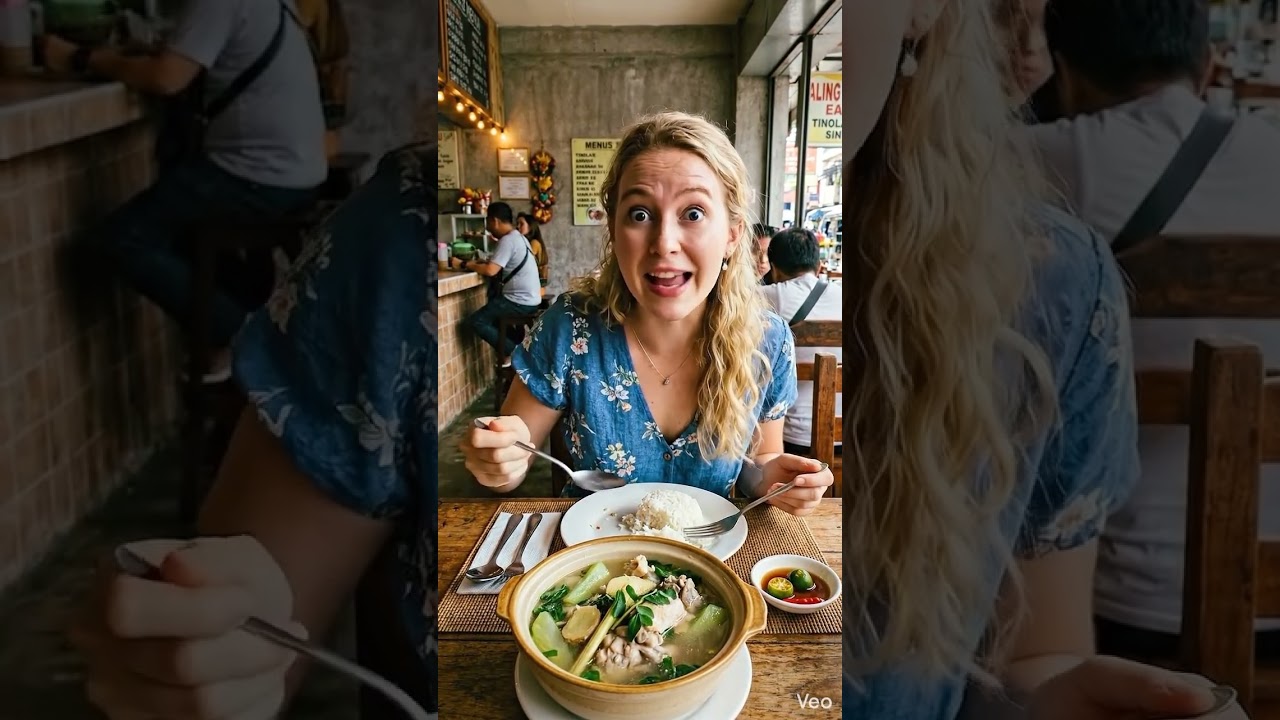 Foreigner Reviews Chicken Tinola (Honest Thoughts) #chickentinola #filipinofood #shorts