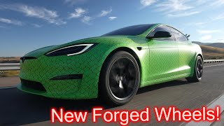 New Forged Martian Wheels on My Tesla Model S Plaid!