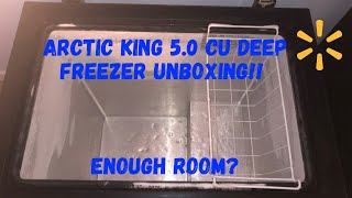 Arctic King 5.0 Cu Chest Freezer  Walmart Unboxing
