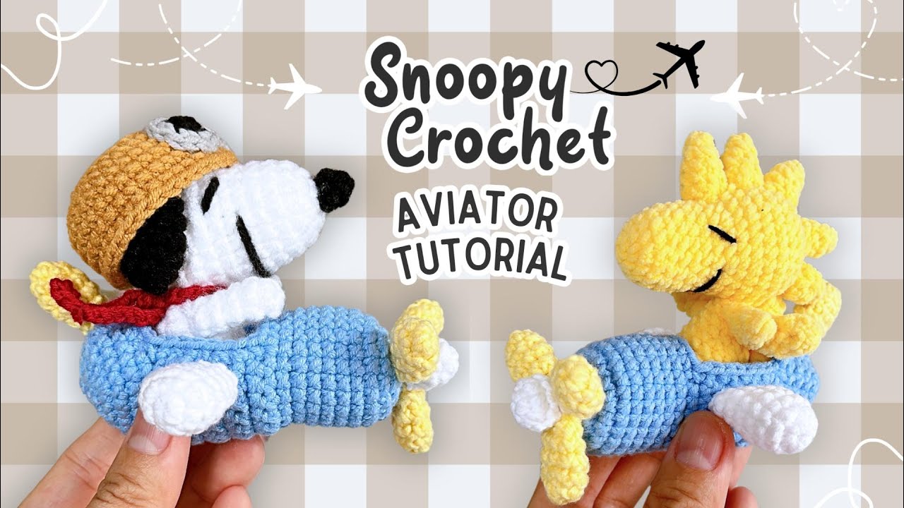 Aviator Snoopy Crochet Part 1 | Free Pattern & Tutorial | How to Crochet Snoopy #crochet