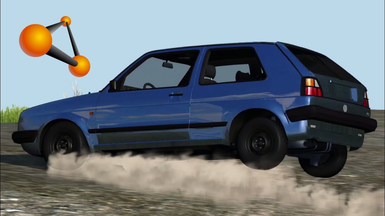 1987 Volkswagen Golf Mk2 (Crash-Test) | BeamNG.drive Alpha