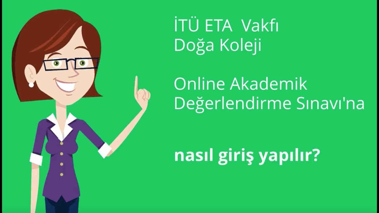 itu eta vakfi doga koleji online akademik degerlendirme sinavi na nasil giris yapilir youtube