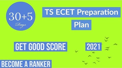 TS ECET - Last 30 Days Preparation Plan